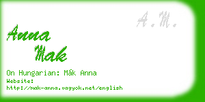 anna mak business card